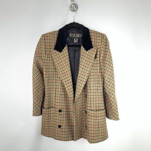 Escada Plaid Oversized Blazer Sz. 34
